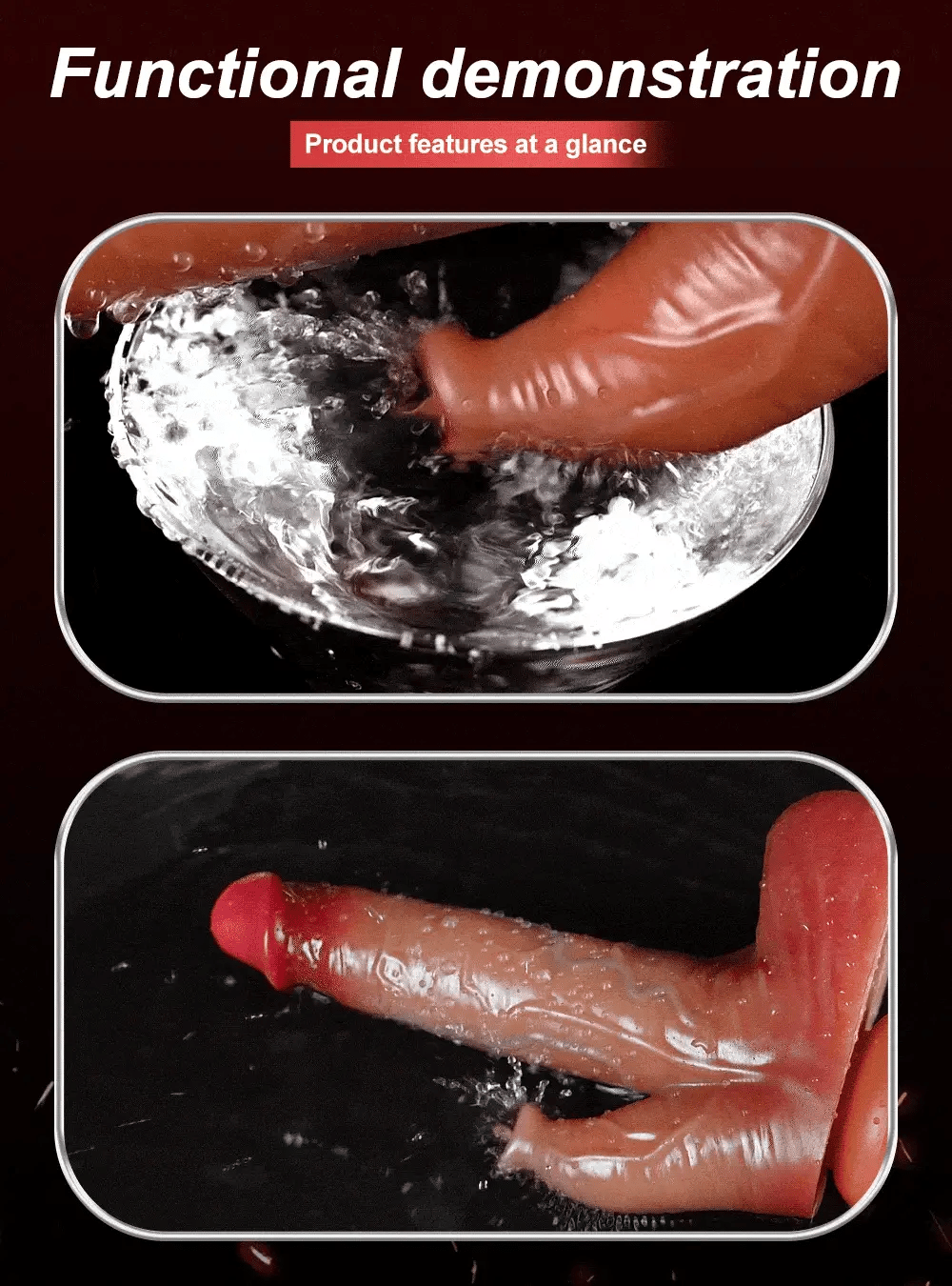 Dildo Vibrator Sexspielzeug Masturbator mit Wärme, Stoß, Rotation und App