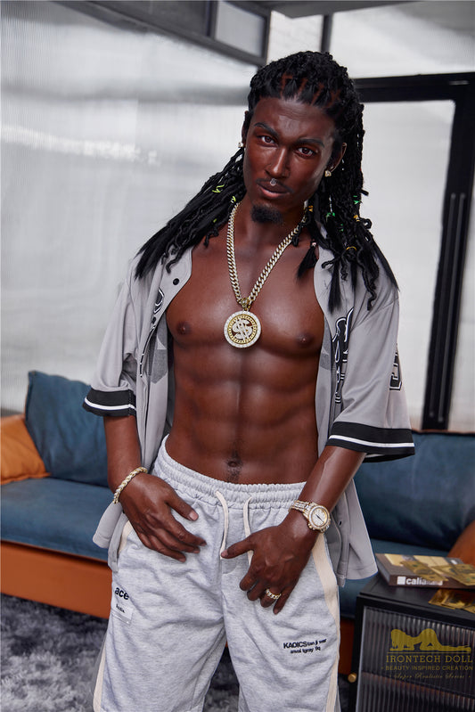 170cm Sex mit Male Sexpuppe Afro Irontech Silikonpuppen