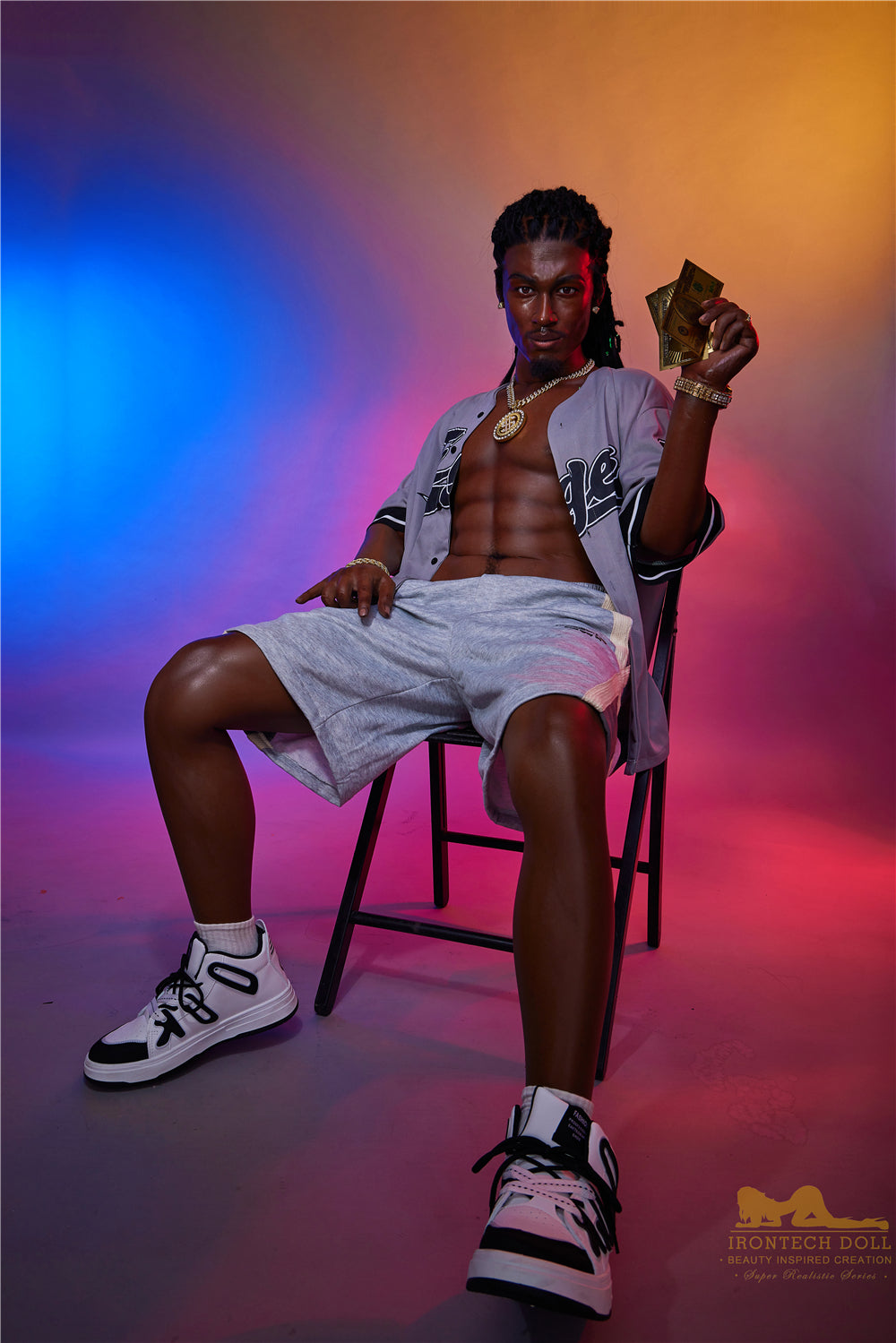 170cm Sex mit Male Sexpuppe Afro Irontech Silikonpuppen