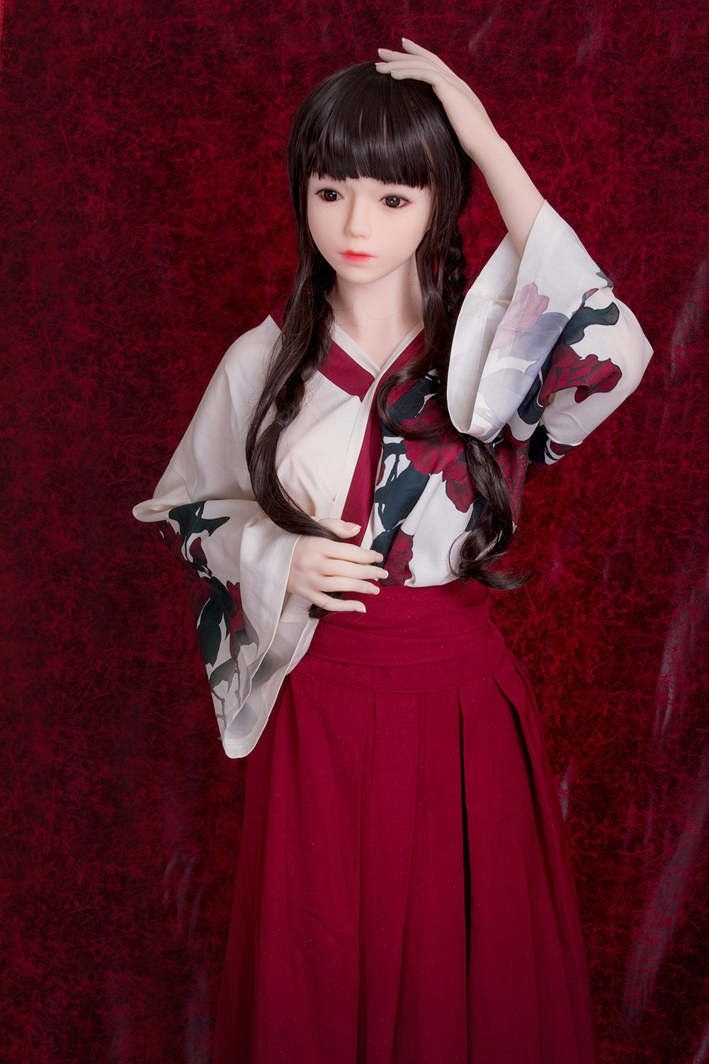 Kleinbrüstige SY Doll Siidayia japanische Sexpuppe mit lila Haaren