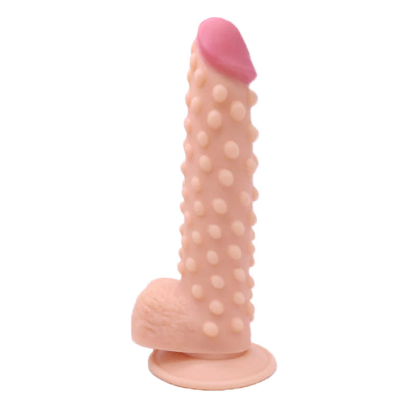 24cm Realistic Dildo mit Hoden und kleiner Ausbuchtung