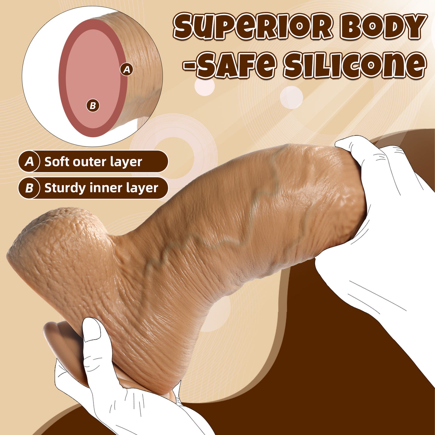 30 cm TPR-Dildo – Dominante Größe, intensives Vergnügen