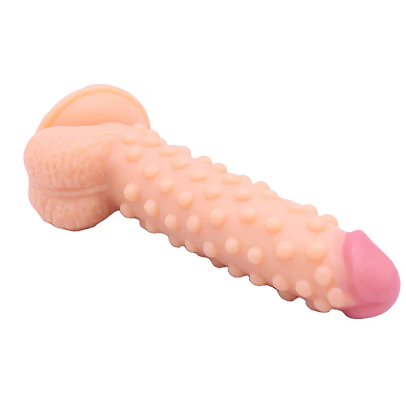 24cm Realistic Dildo mit Hoden und kleiner Ausbuchtung