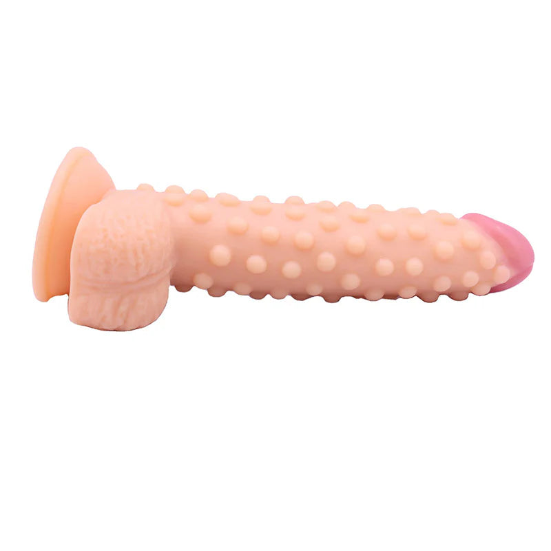 24cm Realistic Dildo mit Hoden und kleiner Ausbuchtung