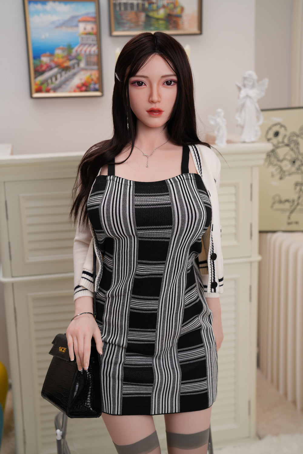 JX Doll Asiatische Sexpuppe mit langen schwarzen Haaren, 170 cm TPE-Puppe