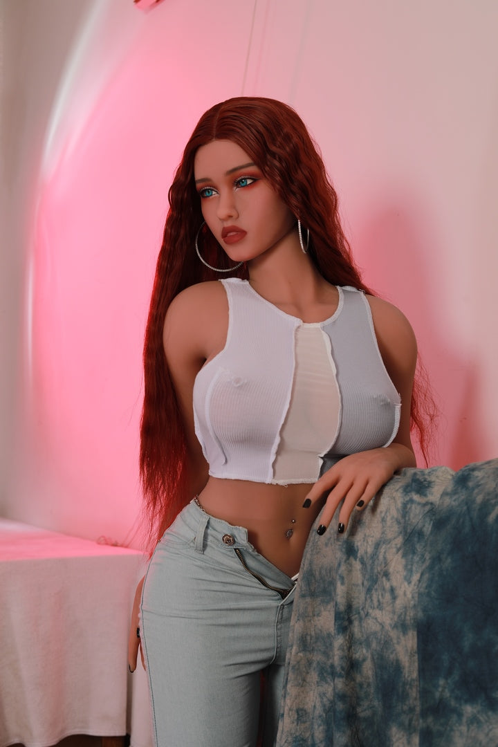 165 cm E-Cup korallenrote Sexpuppe rothaarige Schönheit Kimberley