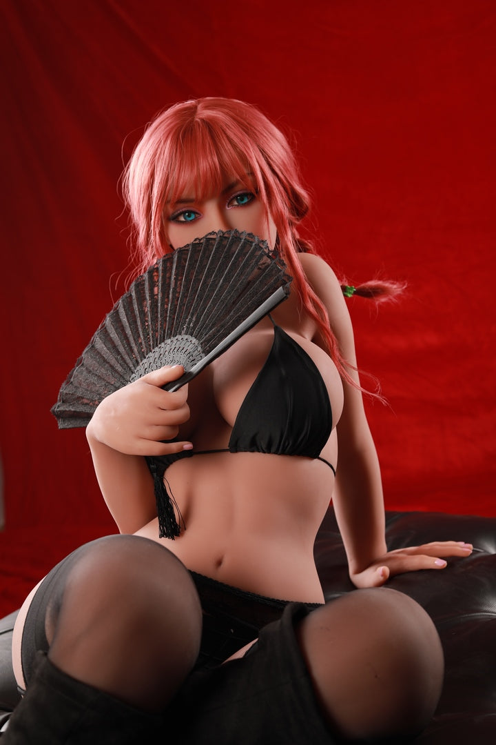 158cm F cup big breasts red short hair TPE real doll
