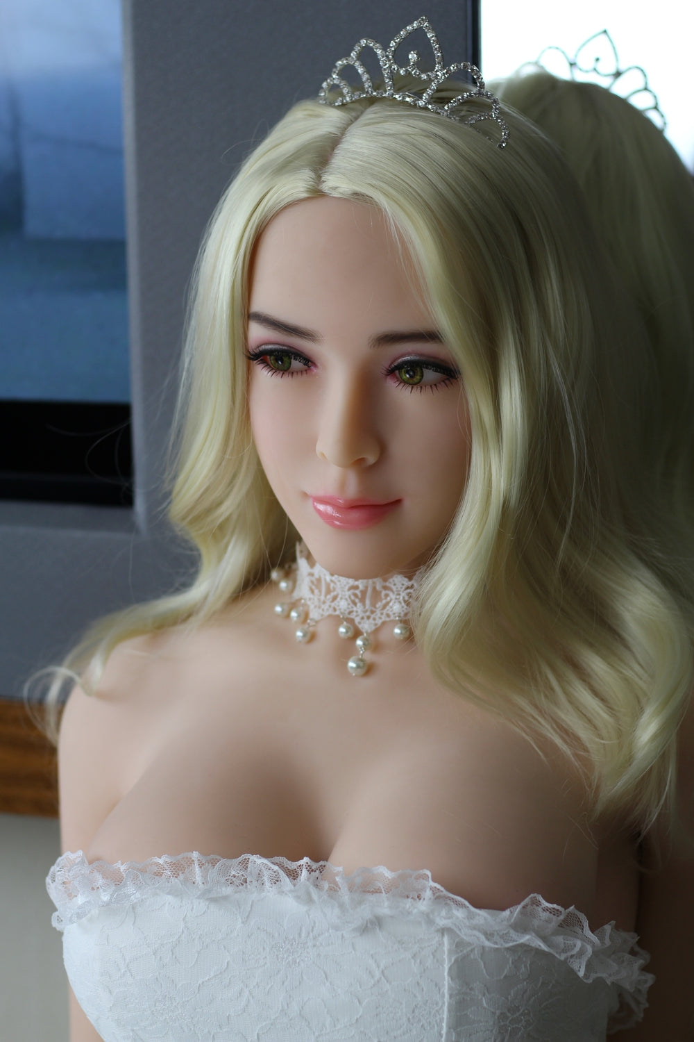 Lebensgroße Sexpuppe 158cm Thera süße weißhaarige Puppe