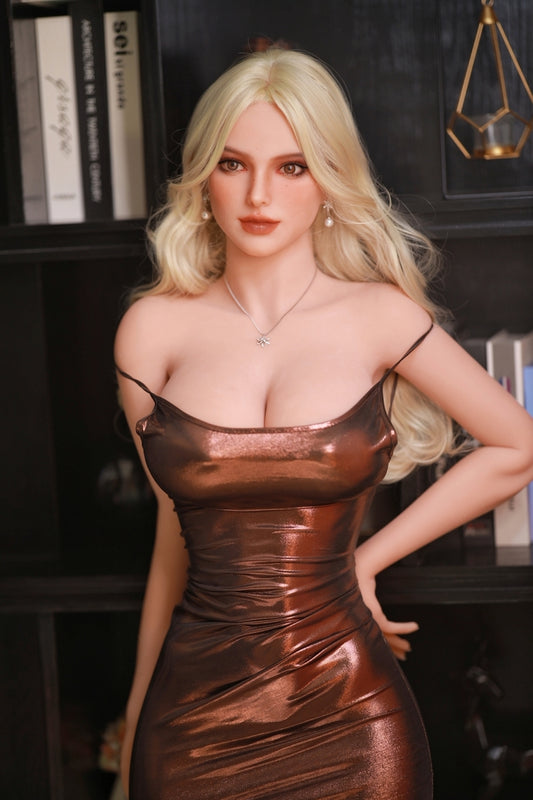166CM Sexpuppe mit silbernem Haar E-Cup lebensgroße realistische Fire Doll