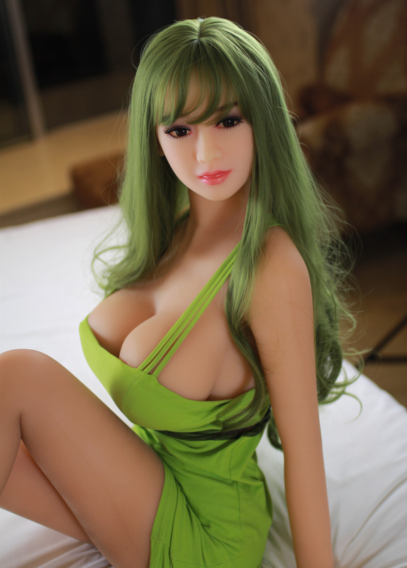 Mariana E-cup grüne Haare TPE Sex Doll 158cm Puppe