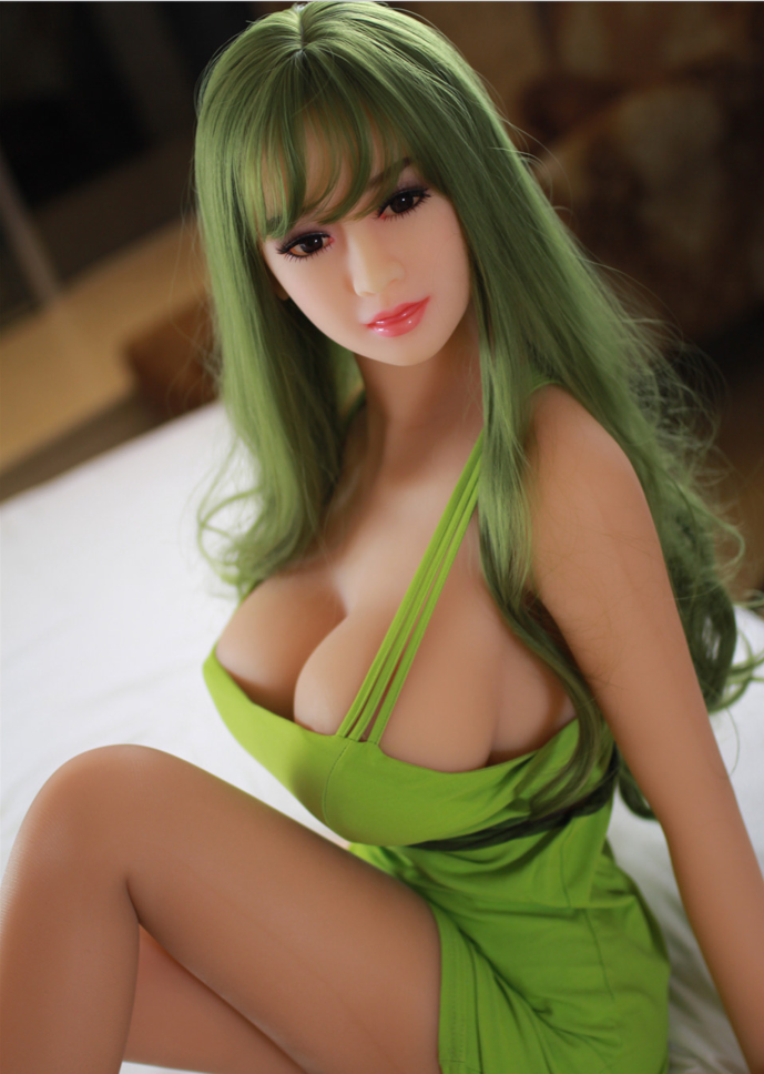 Mariana E-cup grüne Haare TPE Sex Doll 158cm Puppe