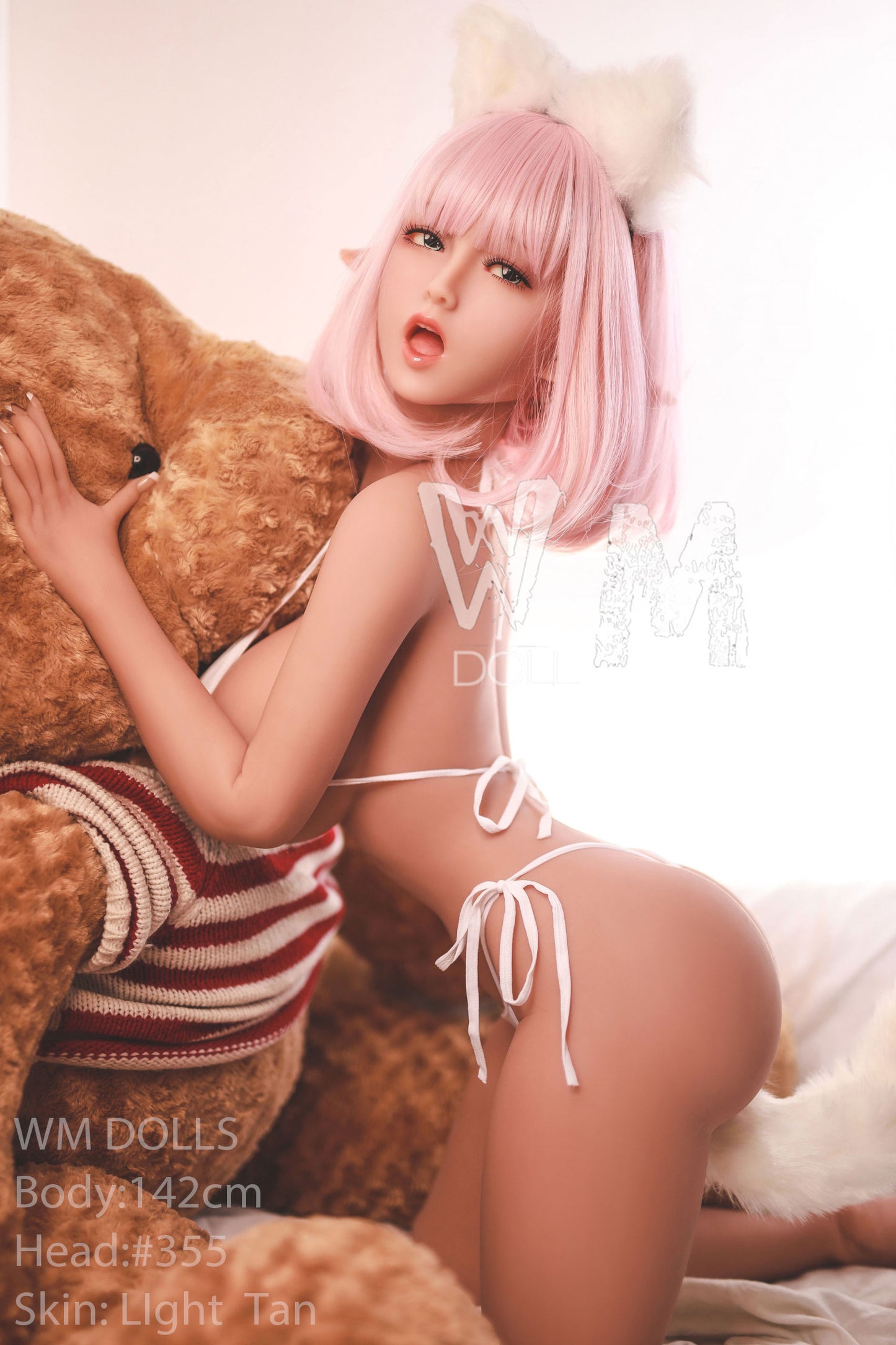 142cm rosa Perücke große Brust Loli japanische Liebespuppe