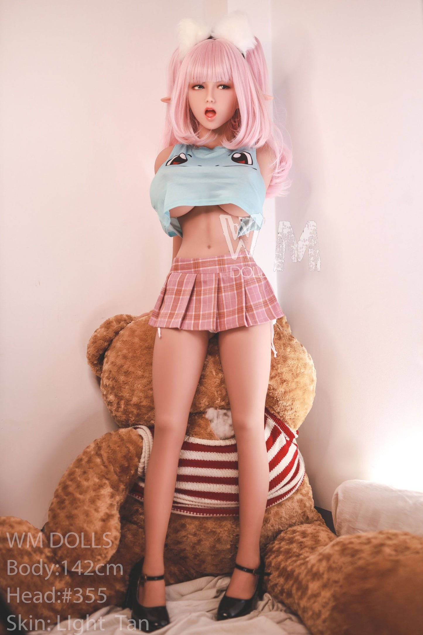 142cm rosa Perücke große Brust Loli japanische Liebespuppe