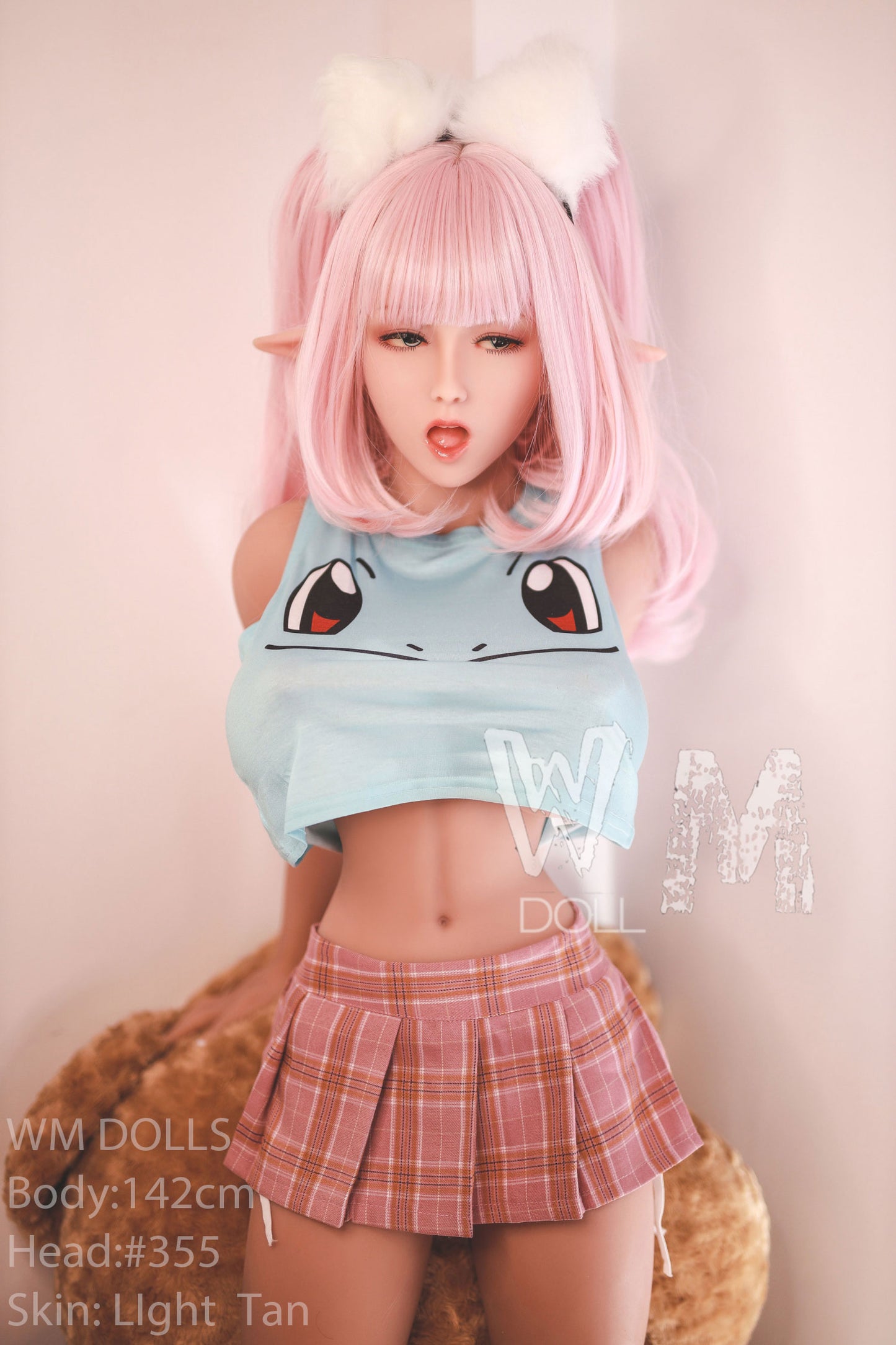 142cm rosa Perücke große Brust Loli japanische Liebespuppe