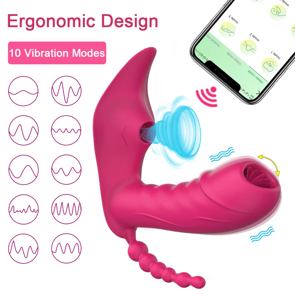 Vibrierendes Ei mit 10 Vibrationsmodi, Leck- und Wärmefunktion