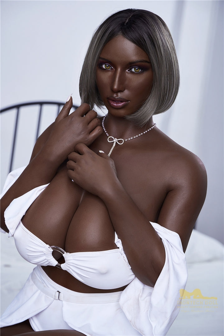 160cm H-Cup Schwarze Sexpuppe Lebensechte Ganzkörper Silikonpuppe