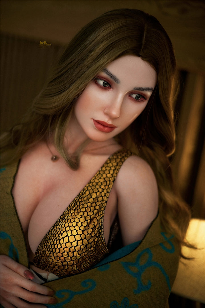 Premium Silikon Sexy Sekretärin Große Schönheit Liebespuppe Kleine Brüste Sexpuppe 166CM Puppe C-Cup