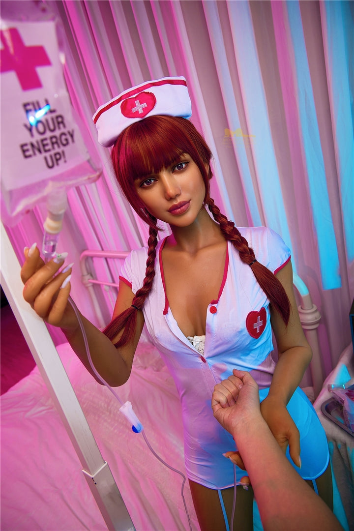 Irontech 168cm sexy Krankenschwester B Cup weibliche Sexpuppe