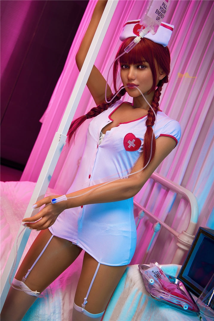 Irontech 168cm sexy Krankenschwester B Cup weibliche Sexpuppe
