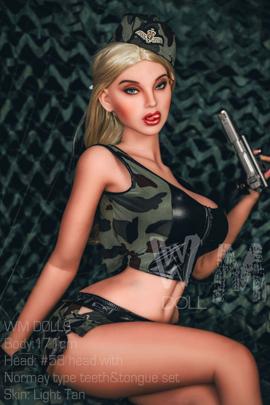 WM-Puppe 171 cm J-Körbchen sieht aus wie eine weibliche Clownpuppe