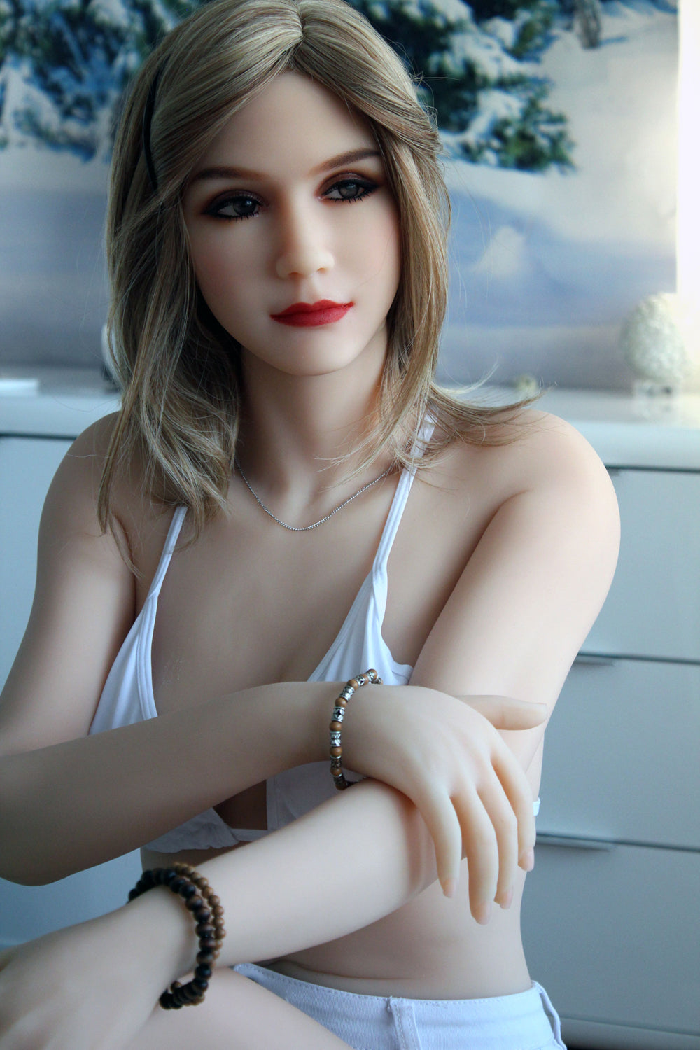 158cm B Cup Sexpuppe Silberhaariges spanisches Mädchen