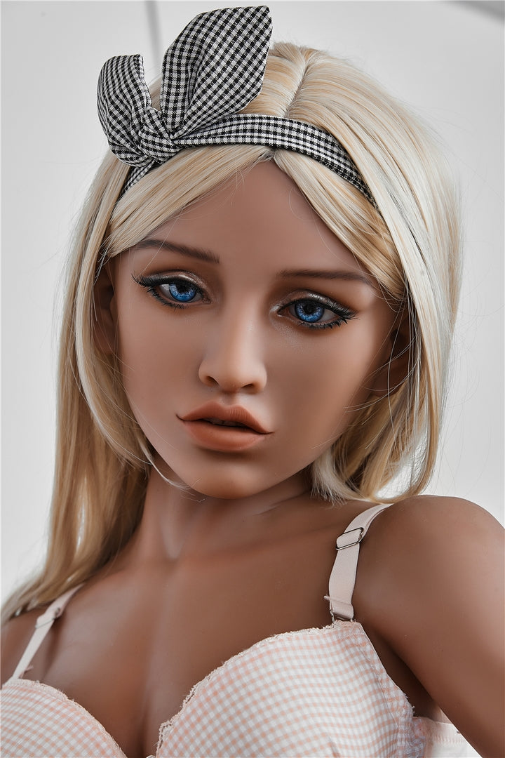 Thalia silver hair Teen 150cm TPE Sexpuppe Flache Titten Liebespuppe