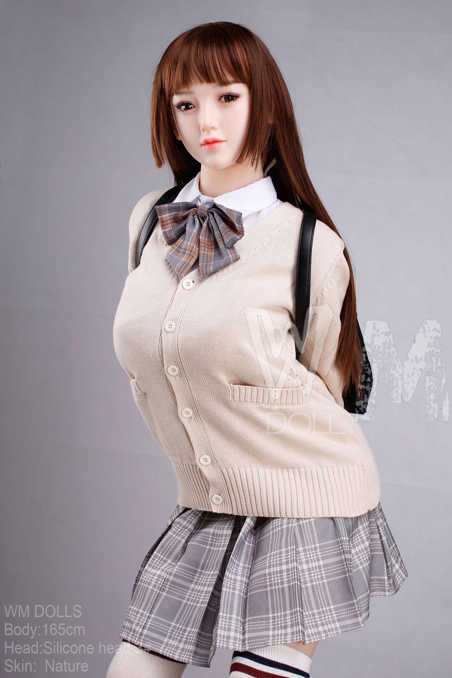 165cm D Cup Student Uniform reines Mädchen lebensgroße Liebespuppe TPE-Material