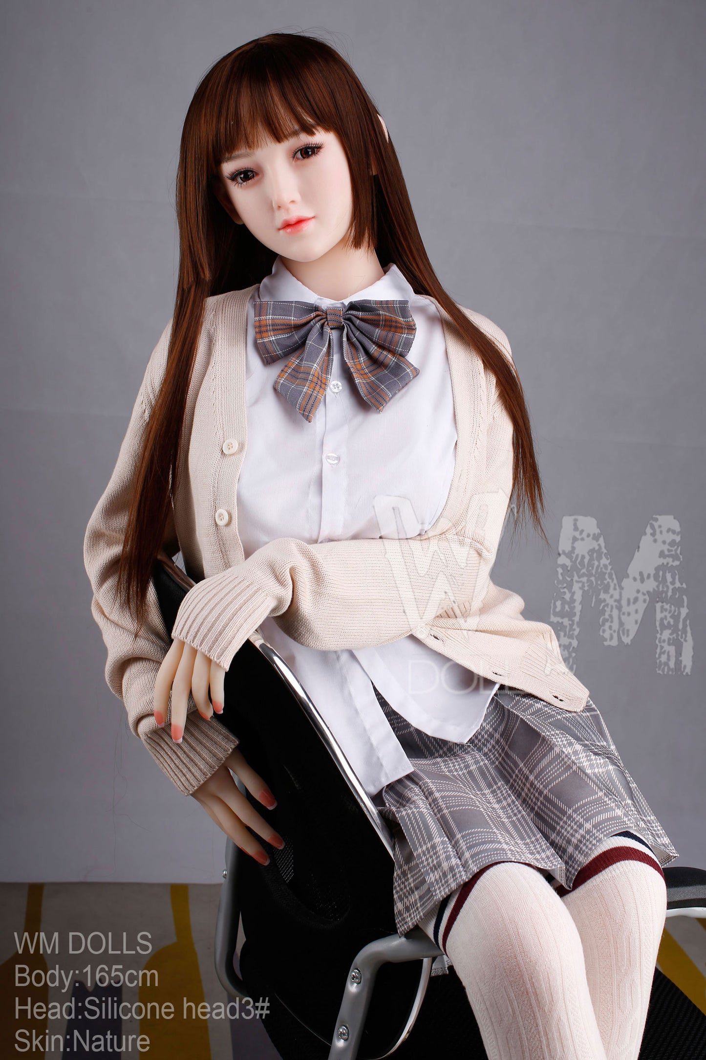 165cm D Cup Student Uniform reines Mädchen lebensgroße Liebespuppe TPE-Material