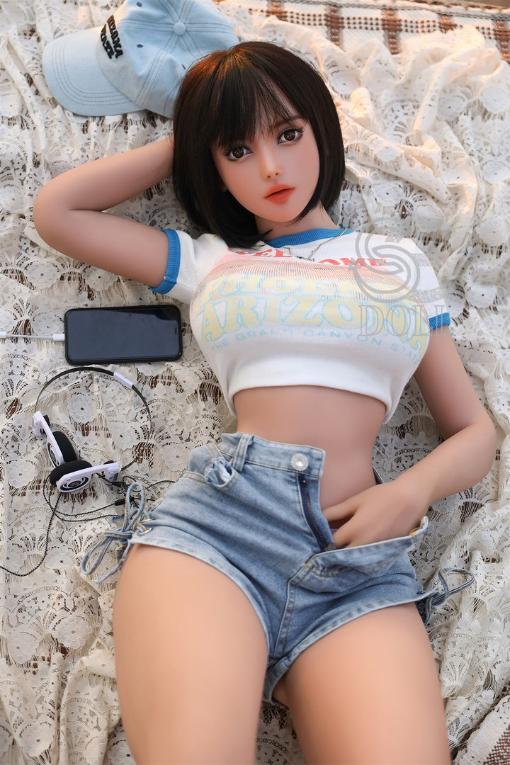 161 cm F-Cup SE Doll mit kurzen Haaren exquisitem Gesicht love doll mit großen Brüsten
