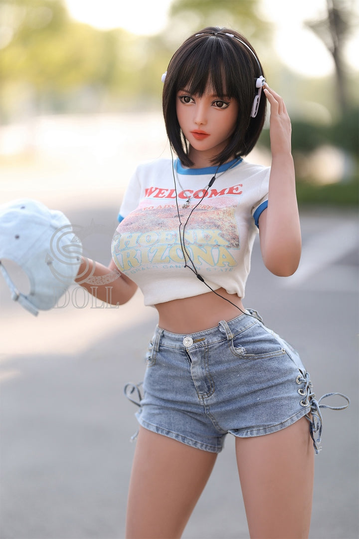 161 cm F-Cup SE Doll mit kurzen Haaren exquisitem Gesicht love doll mit großen Brüsten