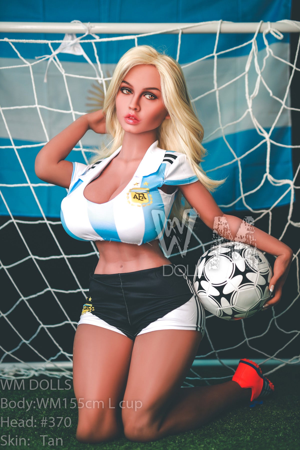 155cm L Cup Grey Hair Soccer Babe Realistische Sexpuppe