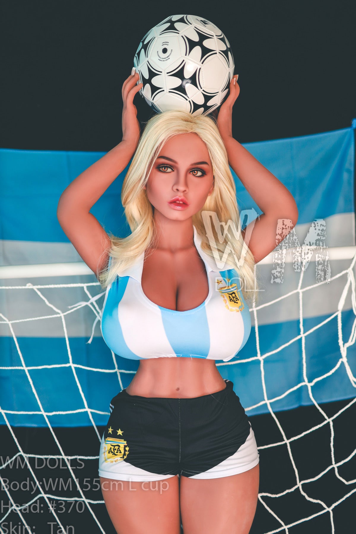 155cm L Cup Grey Hair Soccer Babe Realistische Sexpuppe