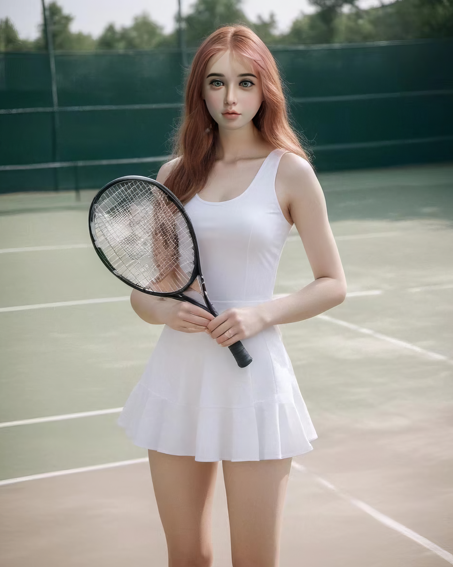 158cm Tennis Girl Günstige Silikon Sexpuppe Lea