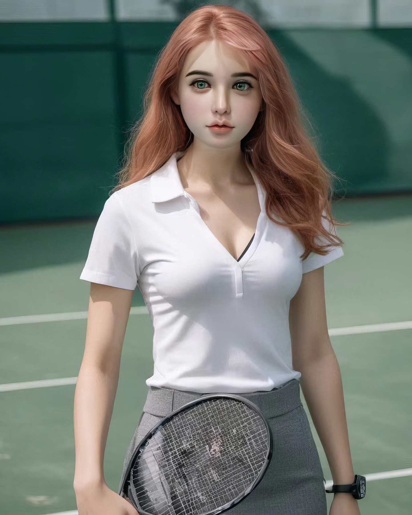 158cm Tennis Girl Günstige Silikon Sexpuppe Lea