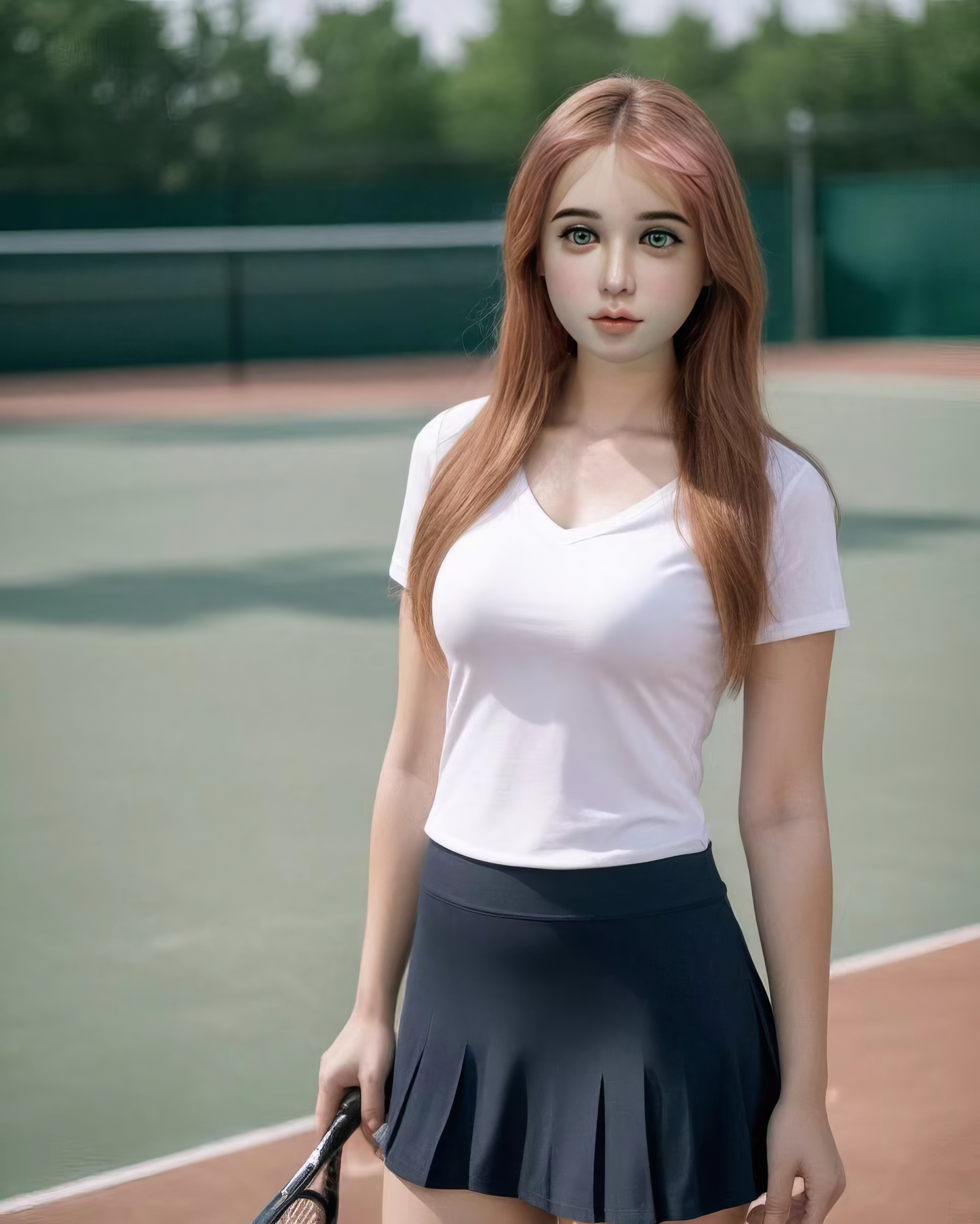 158cm Tennis Girl Günstige Silikon Sexpuppe Lea