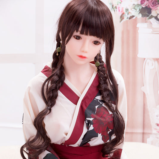 Kleinbrüstige SY Doll Siidayia japanische Sexpuppe mit lila Haaren