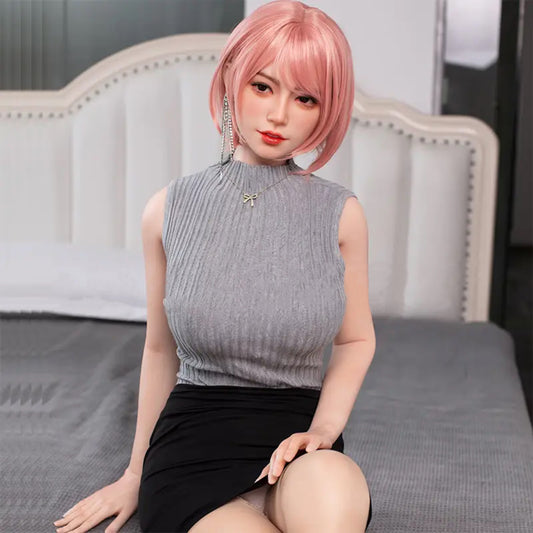 Lila kurze Haare Liebespuppe JX Doll Reife Sexpuppe