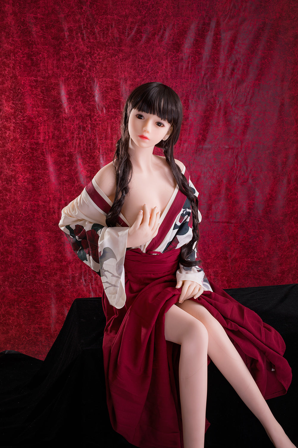 Kleinbrüstige SY Doll Siidayia japanische Sexpuppe mit lila Haaren