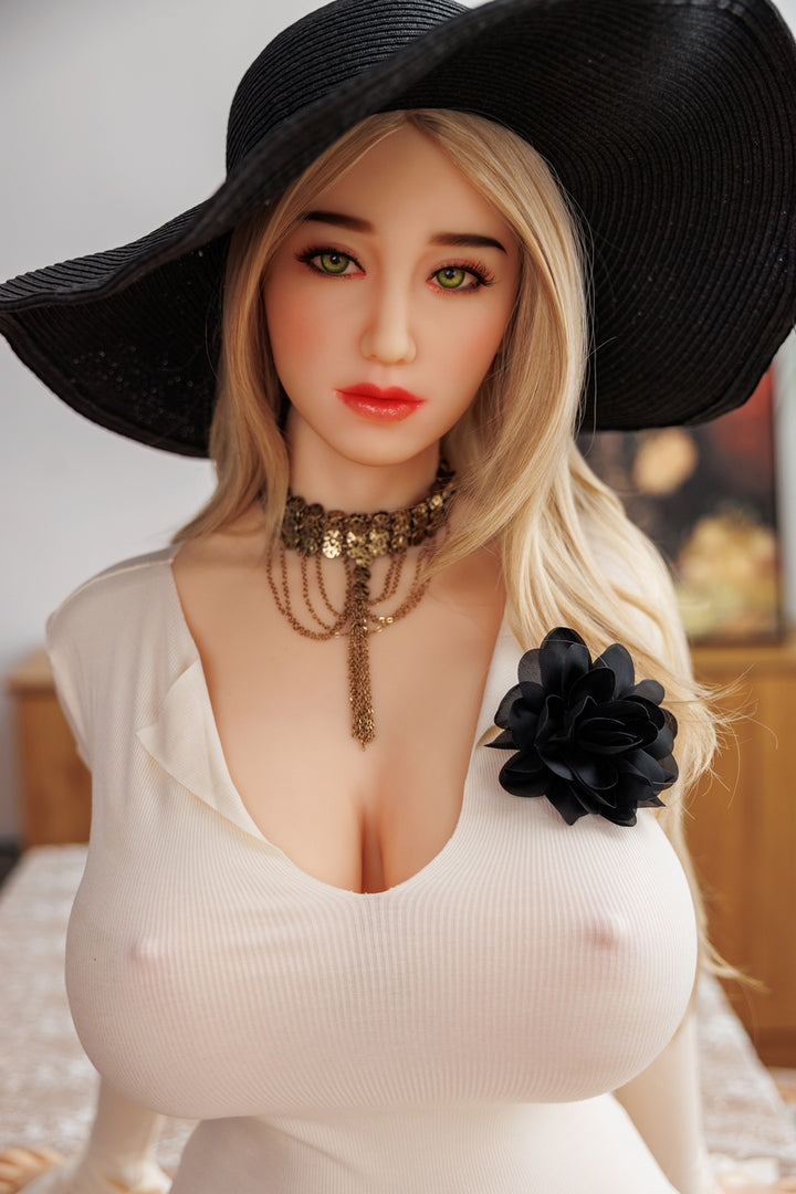 Gracie 170cm HR TPE Körper Silikonkopf Real Doll M Cup Big Tits Young Girl Sex Doll