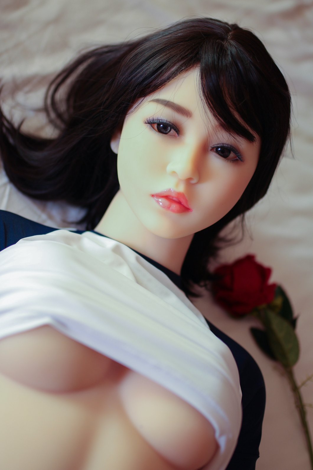 148 cm große, verspielte und süße asiatische Liebespuppe junges und schönes chinesisches Mädchen