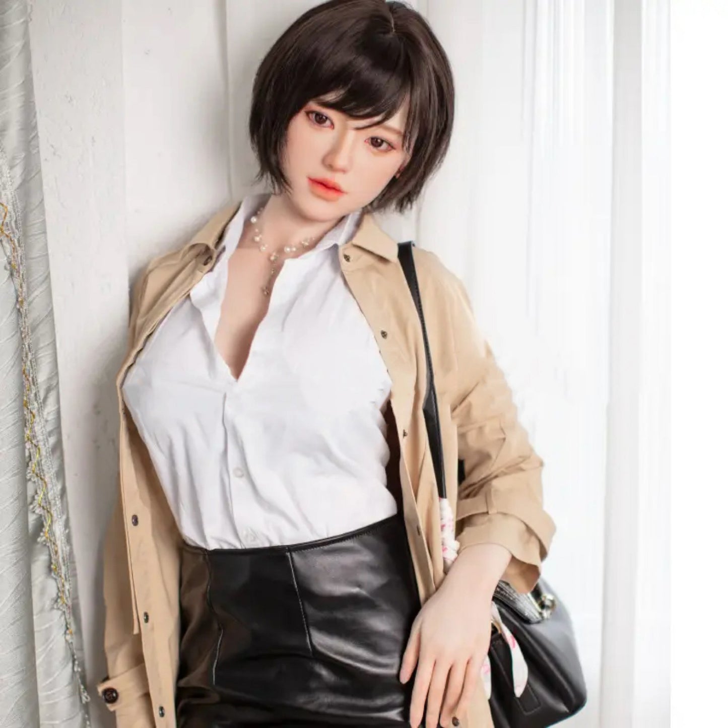 Jo 160cm short hair silicone sex doll adult doll For male