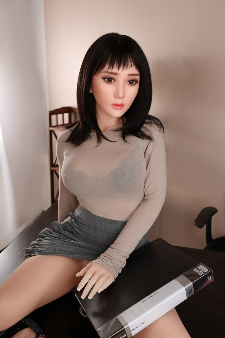 160CM Asian sex doll long black hair beauty DL Doll