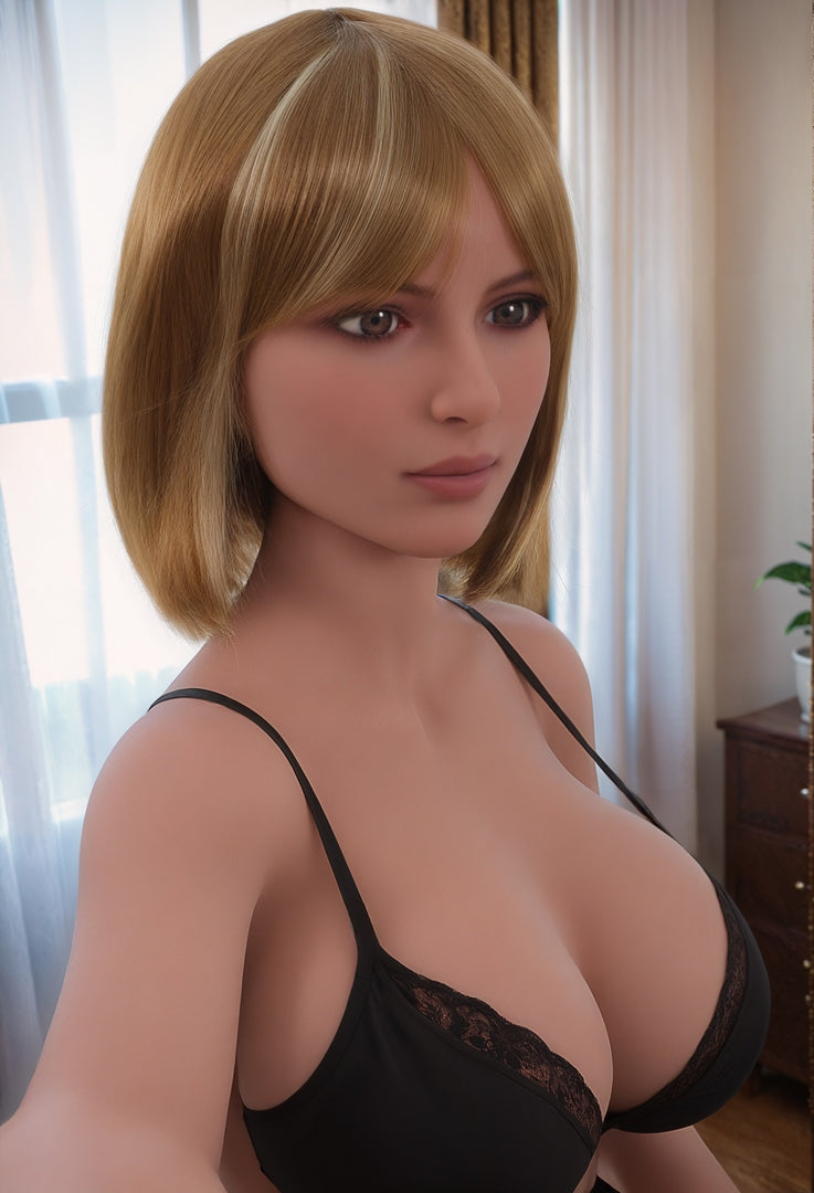 153cm blond short hair TPE Aibei sex doll