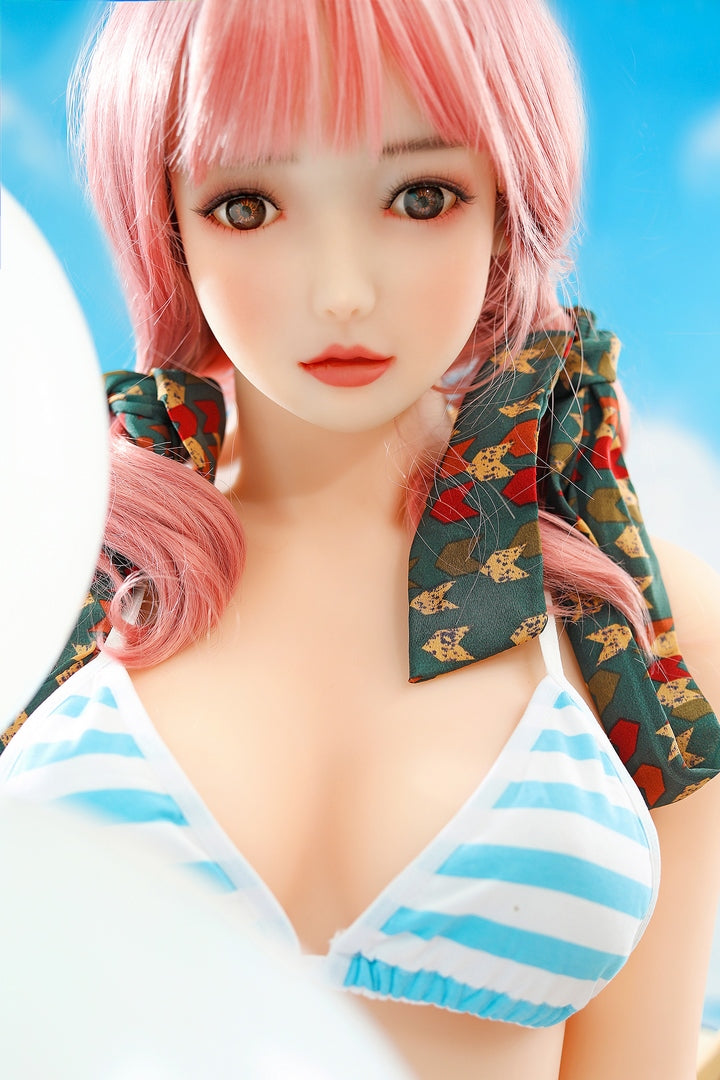 148 cm große rosahaarige asiatische junge Sexpuppe mit heller Haut SY Doll