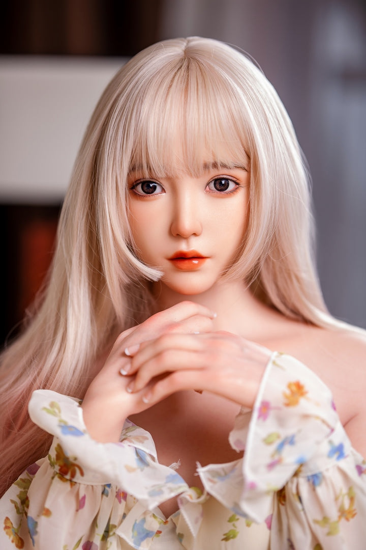 Silver hair beauty 158cm C cup TPE sex doll