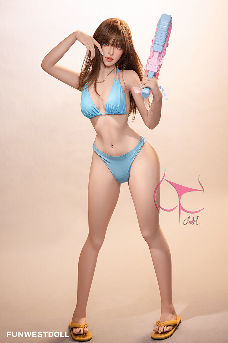 Eine sexy und schöne 157cm C Cup Funwest Doll tragen