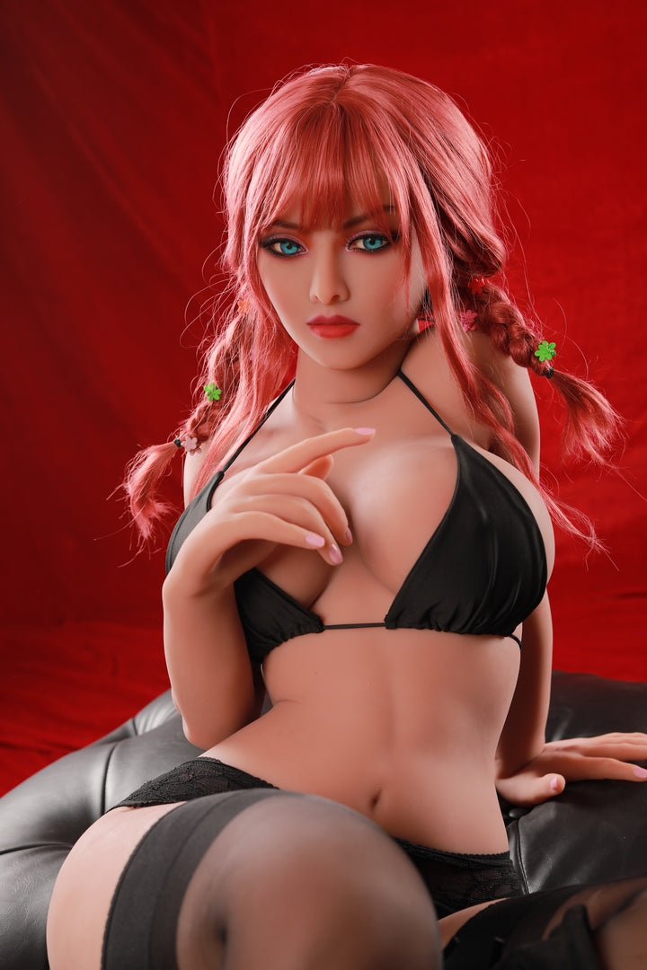 158cm F cup big breasts red short hair TPE real doll