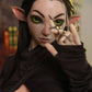 153 cm Fantasy-Sexpuppe mit spitzen Ohren und Alien-Haarimplantat