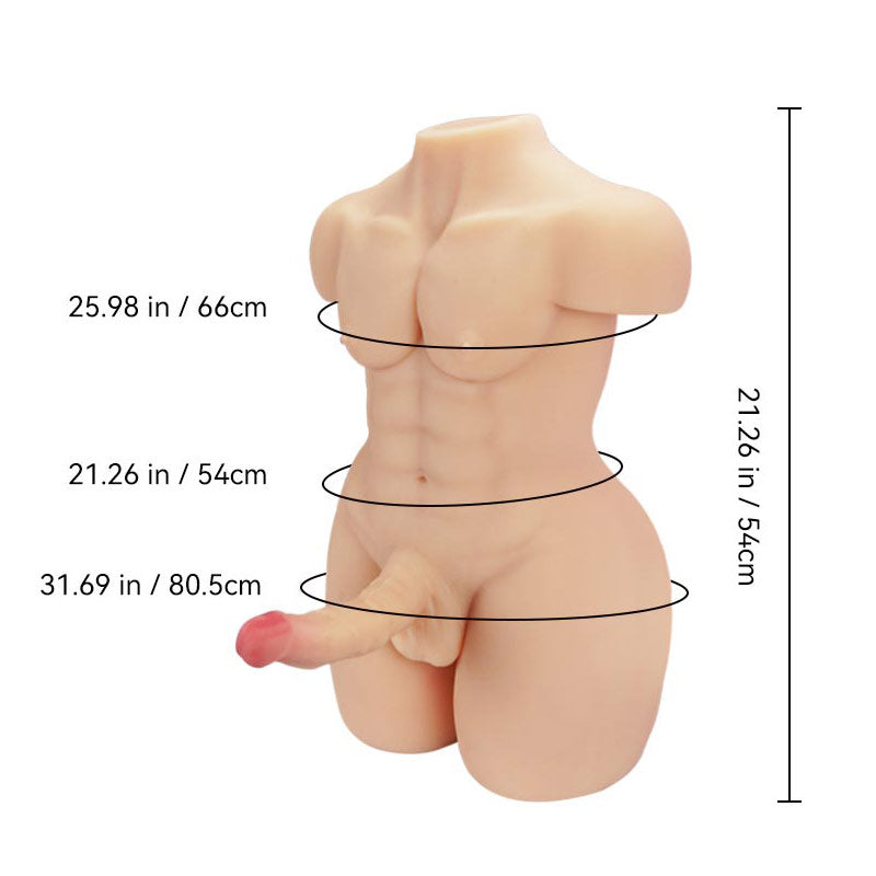 Channing: Dreier mit einer Sexpuppe mit 14,5 kg männlichem Oberkörper