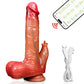 Dildo Vibrator Sexspielzeug Masturbator mit Wärme, Stoß, Rotation und App
